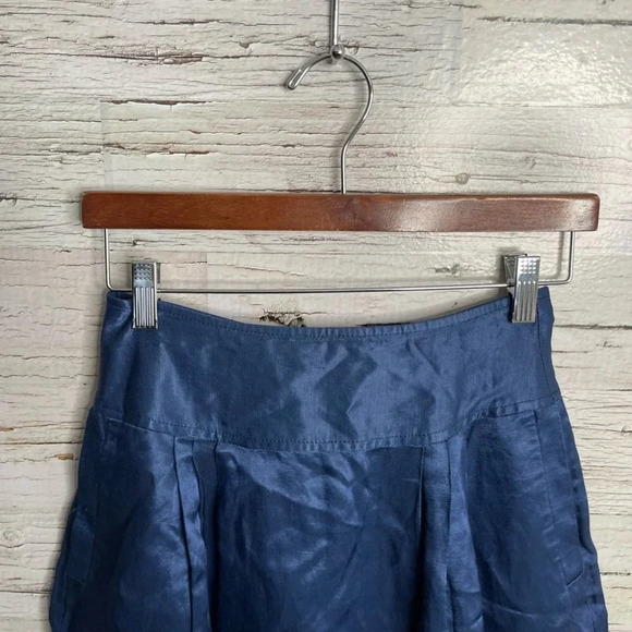 Cue made in Australia blue a-line skirt  with pockets and bow size 6 pockets - Picture 8 of 8